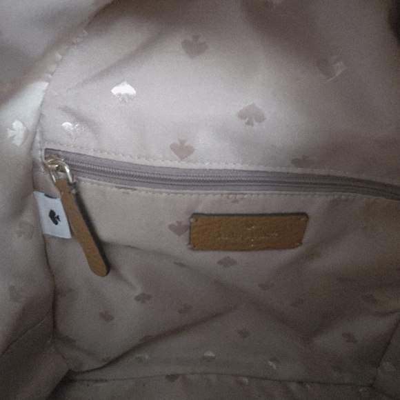 ♠️Kate Spade ♠️ New York LEILA Pebbled Leather Mini Dome Backpack - Brown/Tan - Picture 11 of 12